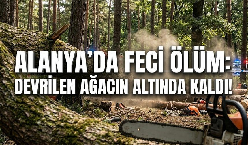Alanya’da feci ölüm: Devrilen ağacın altında kaldı!
