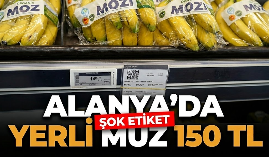 Alanya’da şok etiket: Yerli muz 150 TL