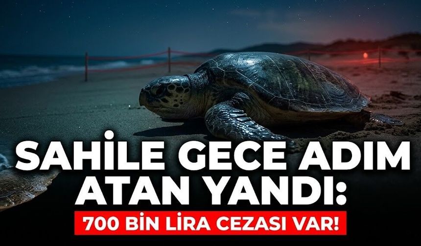 Sahile gece adım atan yandı: 700 bin liralık "kaplumbağa" cezası!
