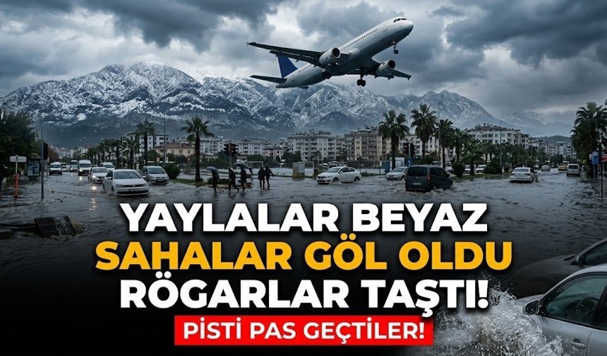 Pisti pas geçtiler! Yaylalar beyaz, sahalar göl oldu, rögarlar taştı!