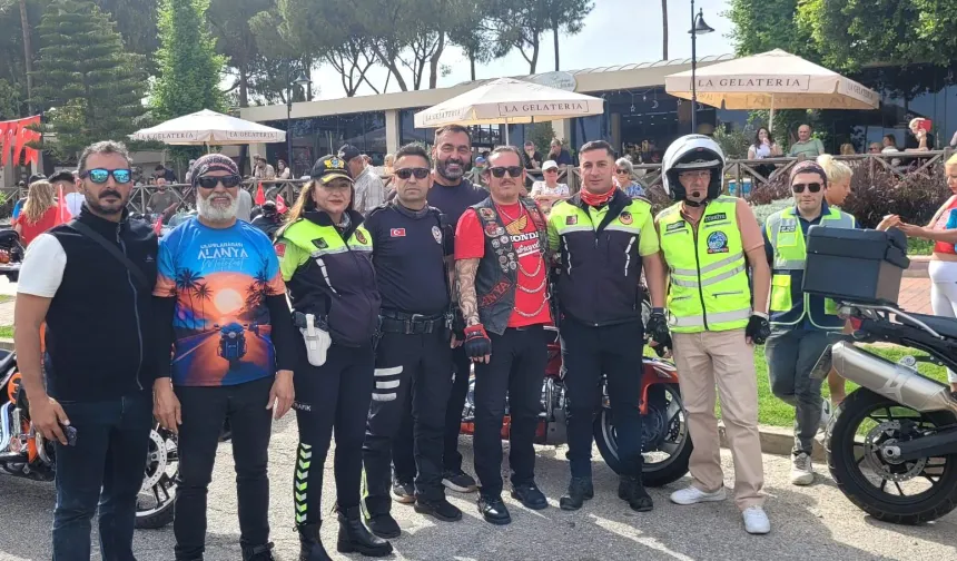 Alanya’da motosikletli kortej, şehri fethetti