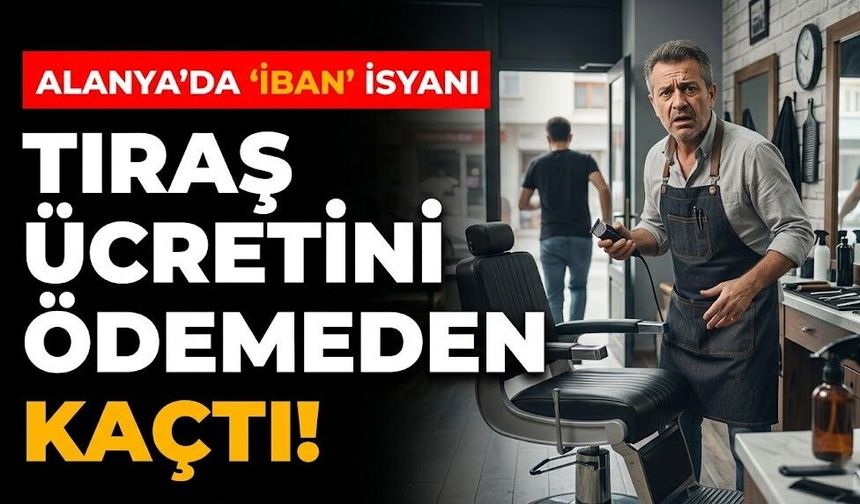 Alanya’da 'IBAN' isyanı: Tıraş ücretini ödemeden kaçtı!
