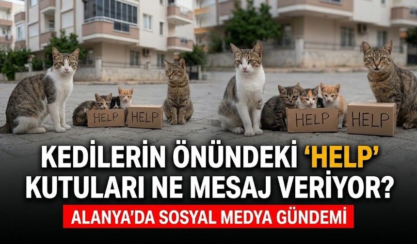 Kedilerin önündeki 'HELP' kutuları ne mesaj veriyor?