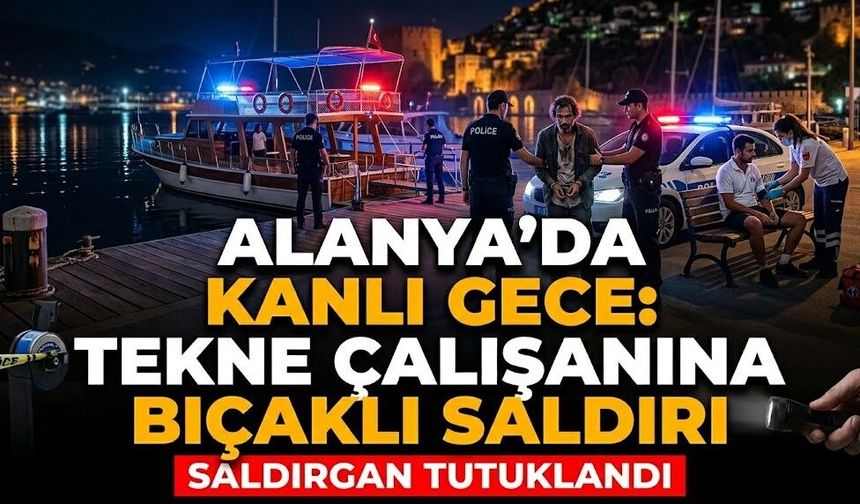 Alanya’da kanlı gece: Tekne çalışanına b*çaklı s*ldırı