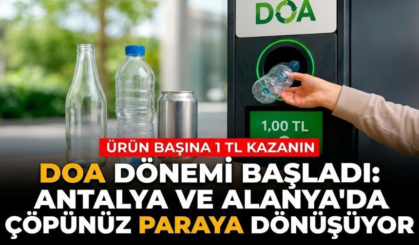 DOA dönemi başladı: Antalya ve Alanya’da çöpünüz paraya dönüşüyor