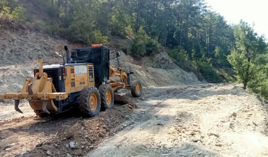 Alanya'nın kırsalında yol seferberliği