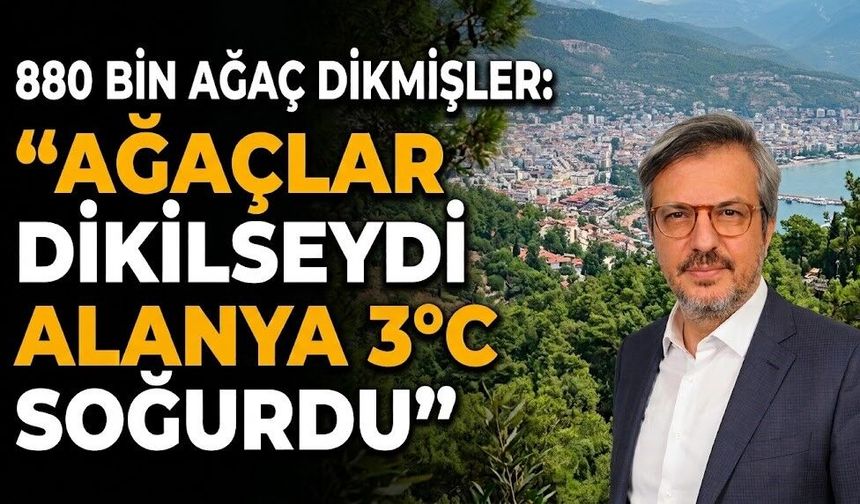 880 bin ağaç dikmişler: “Ağaçlar dikilseydi Alanya 3°C soğurdu”