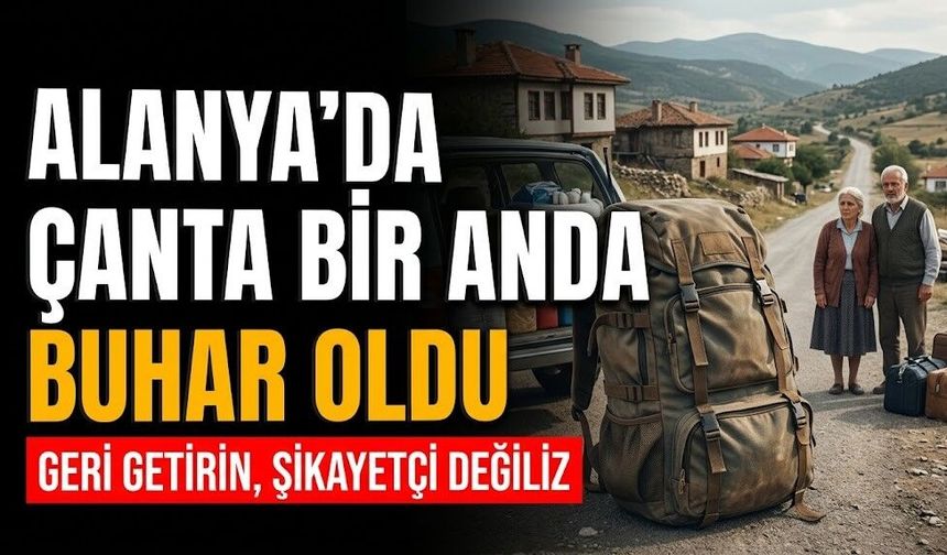Alanya’da çanta bir anda buhar oldu