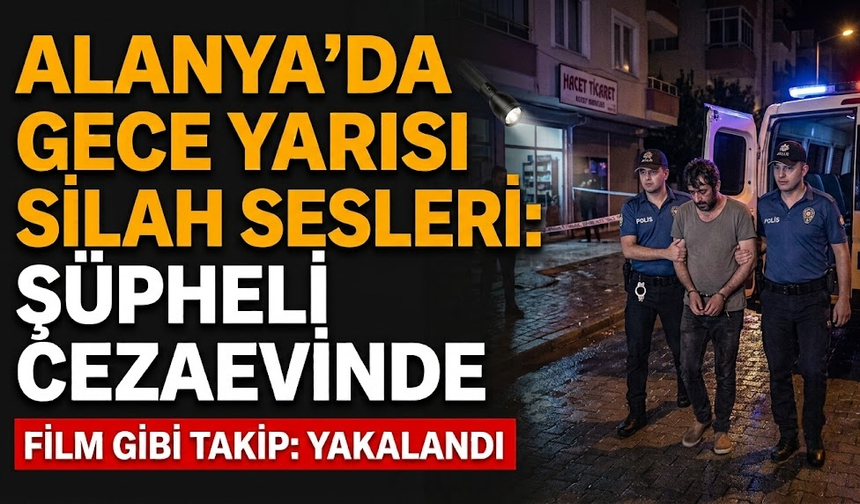 Alanya’da gece yarısı silah sesleri: Şüpheli cezaevinde