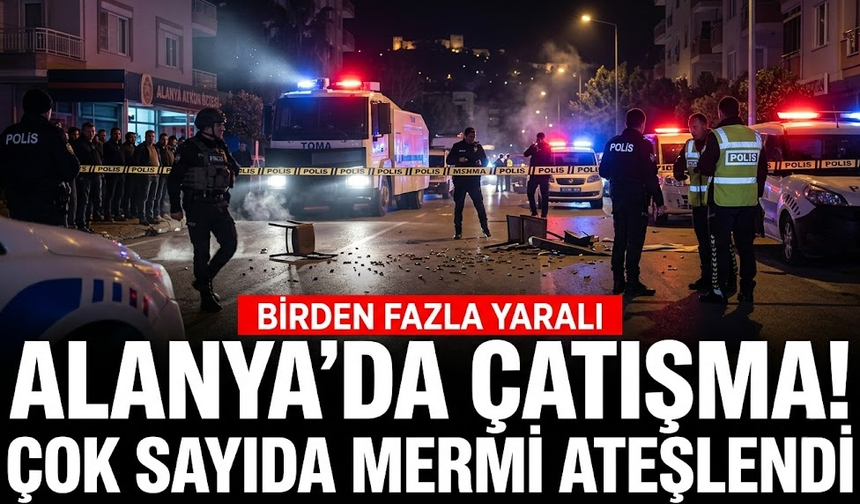 Alanya’da çatışma! Çok sayıda mermi ateşlendi