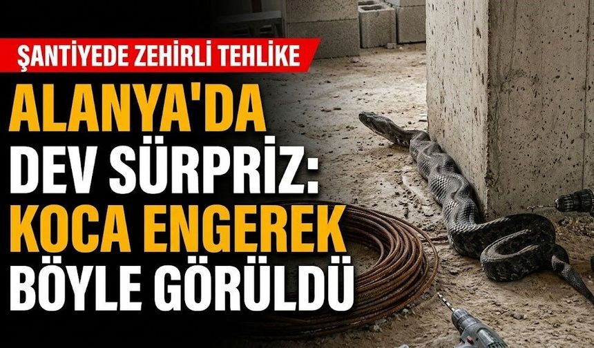 Alanya'da dev sürpriz: Koca engerek böyle görüldü