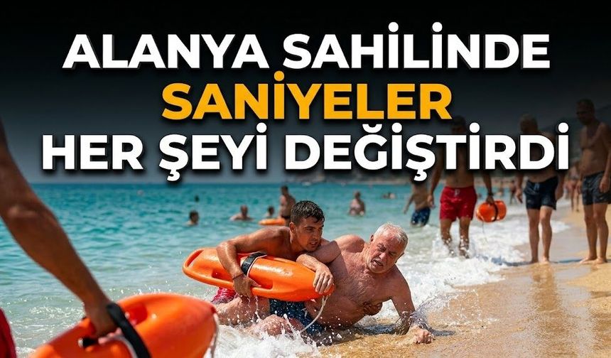 Alanya sahilinde saniyeler her şeyi değiştirdi