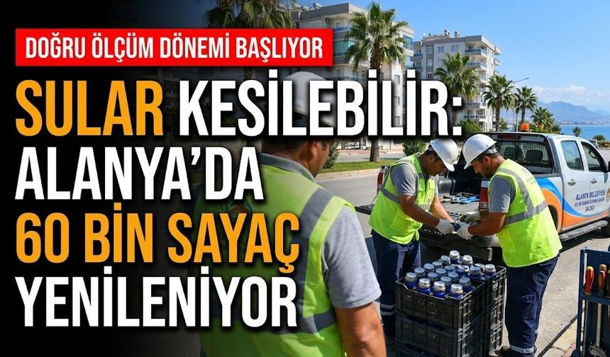 Sular kesilebilir: Alanya’da 60 bin sayaç yenileniyor