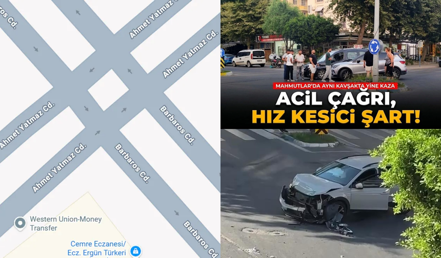 Gazete Alanya uyarmıştı! Önlem alınmayan o kavşakta yine kaza