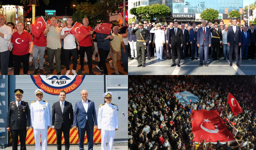 Alanya ve Gazipaşa’da 30 Ağustos coşkusu