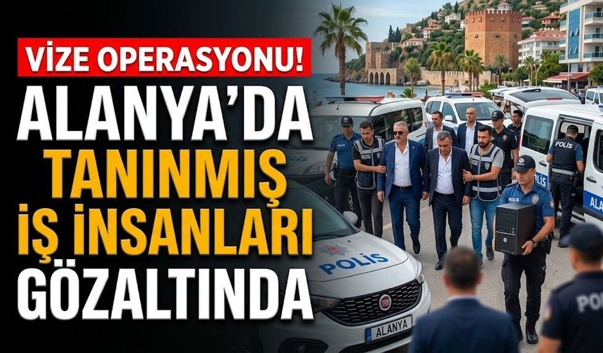 Vize operasyonu! Alanya’da tanınmış iş insanları gözaltında