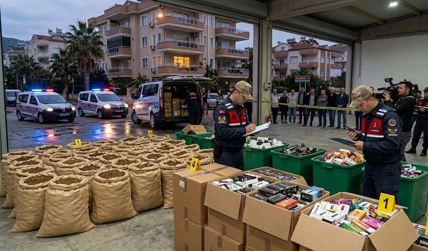 Alanya'da 210 kilo kaçak tütün ve emlakta Rus ağı itirafı
