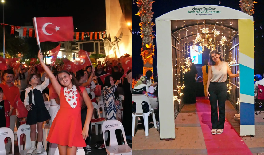 Alanya'da dev ekran coşkusu ve Yeşilçam nostaljisi