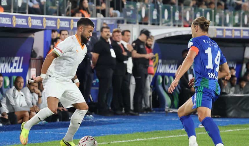 Alanyaspor Rize'den 3 puanla döndü