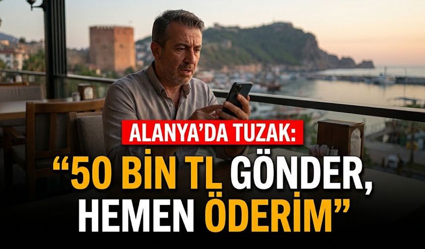 Alanya’da tuzak: “50 bin TL gönder, hemen öderim”