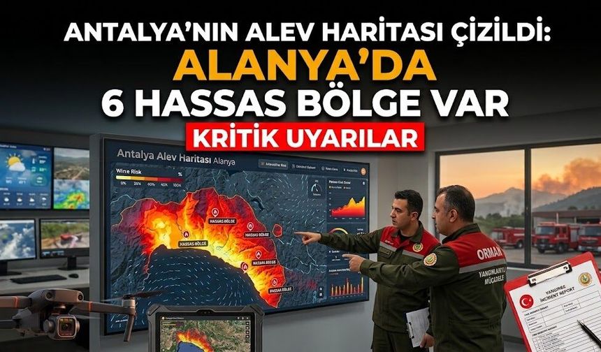 Antalya'nın alev haritası çizildi: Alanya'da 6 hassas bölge var