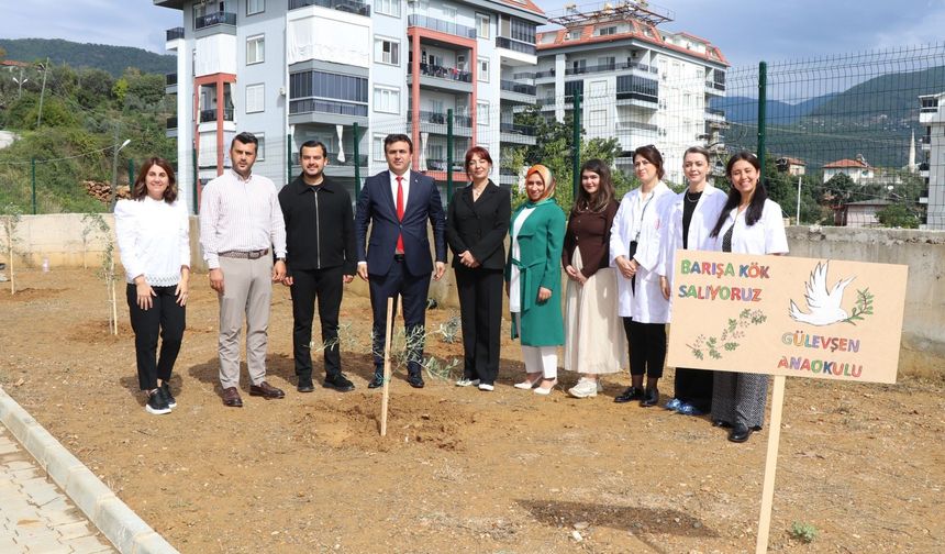 Minik eller, zeytin fidanlarını toprakla buluşturdu