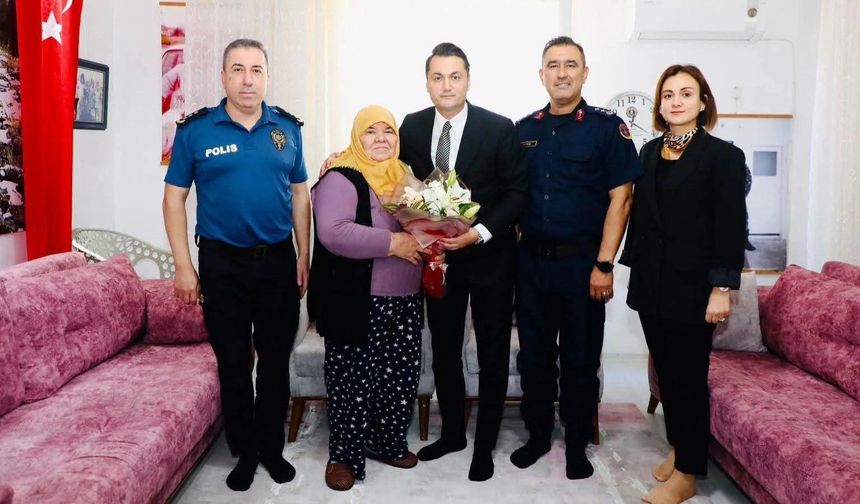 Alanya’da şehit annesine duygulandıran ziyaret