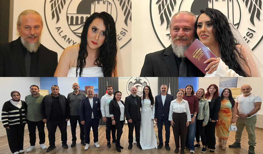 Alanya basınında mutlu gün: Gazeteci Yasemin Kaya dünyaevine girdi