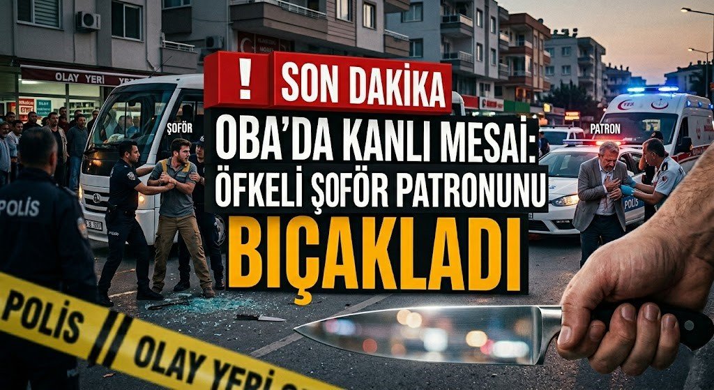 Oba’da k*nlı mesai: Öfkeli şoför patronunu b*çakladı