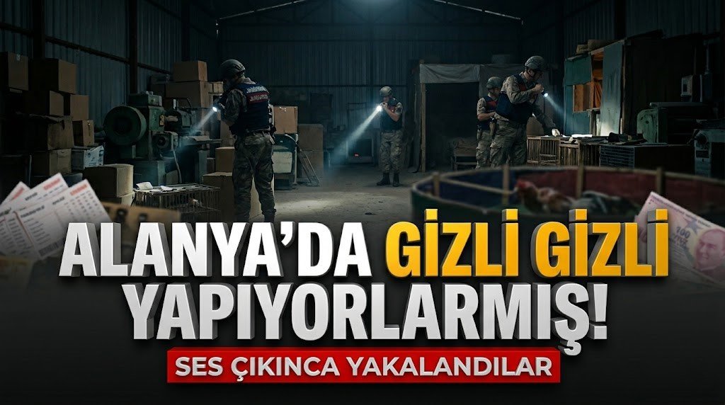 Alanya’da gizli gizli yapıyorlarmış! Ses çıkınca yakalandılar