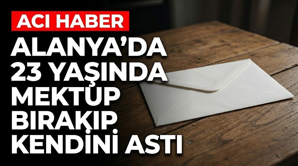 Alanya'da 23 yaşında mektup bırakıp kendini astı