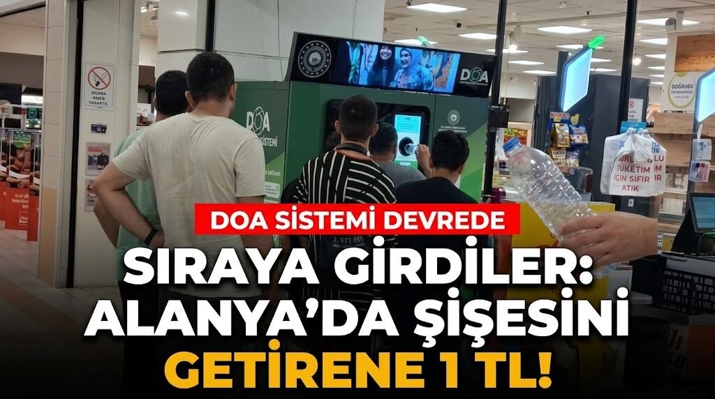 Alanya'da şişe başına 1 TL için sıraya girdiler