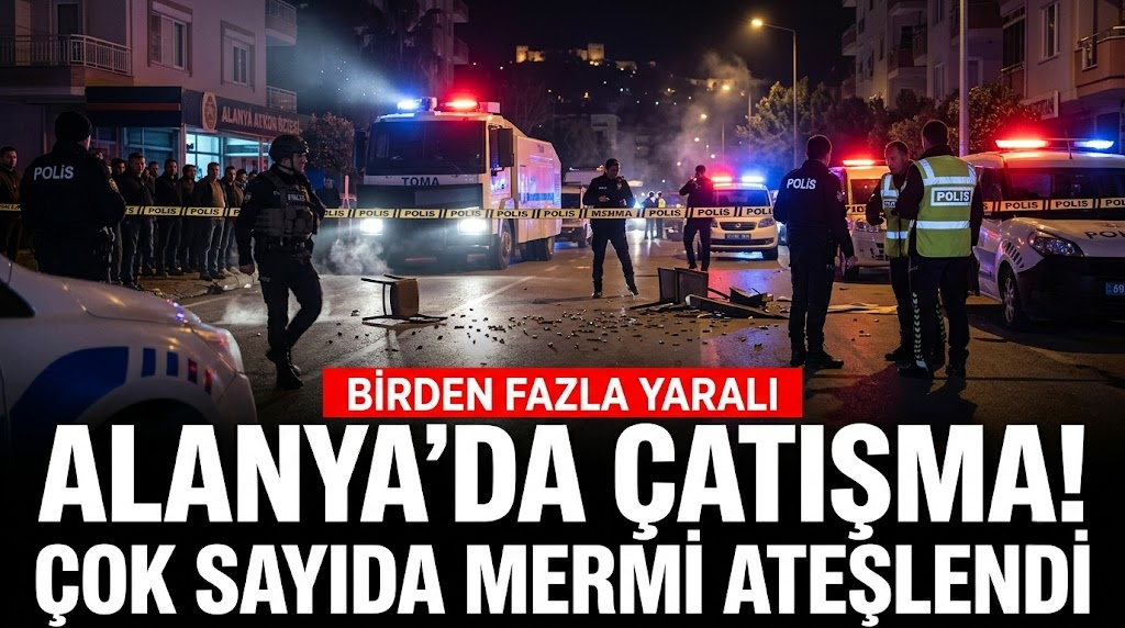 Alanya’da çatışma! Çok sayıda mermi ateşlendi