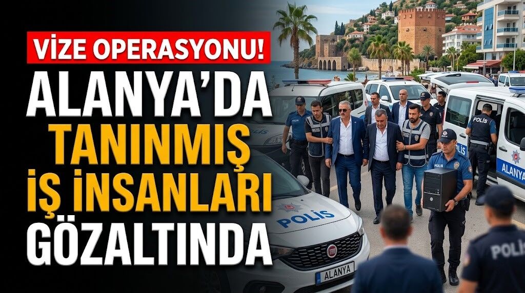 Vize operasyonu! Alanya’da tanınmış iş insanları gözaltında