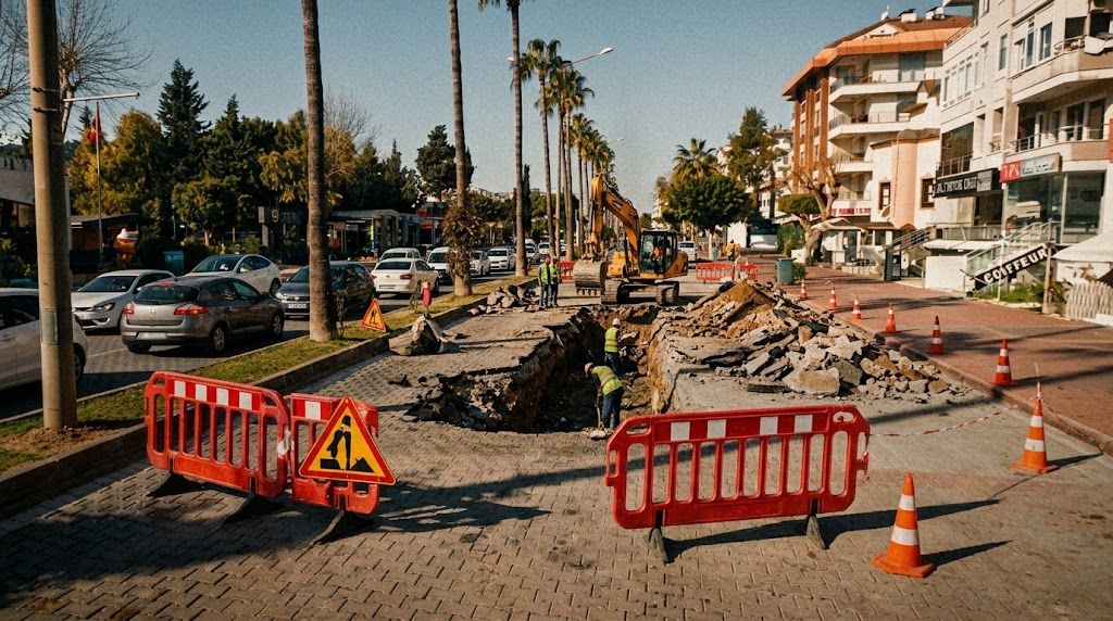 Kazı başlıyor! Alanya’da trafik her an kilitlenebilir