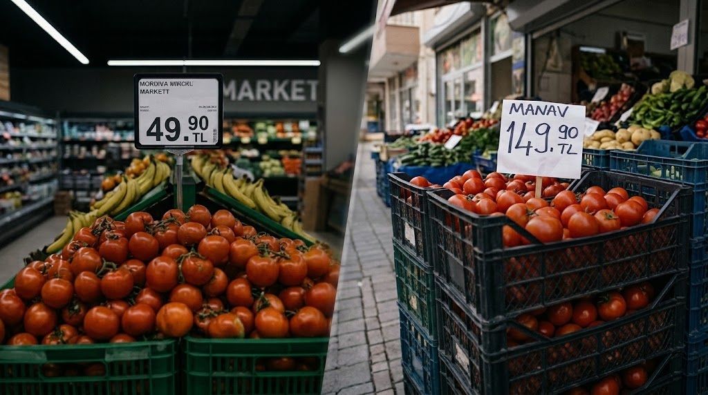 Alanya'da şaşkınlık: Manavda 150 TL, markette 50 TL