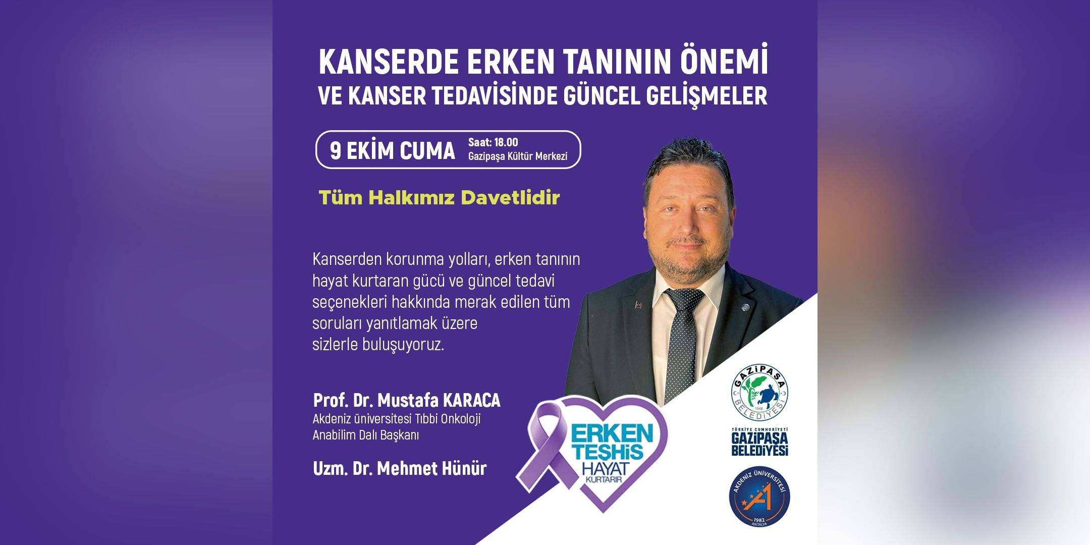 Gazipaşa’da kanser farkındalık semineri düzenlenecek
